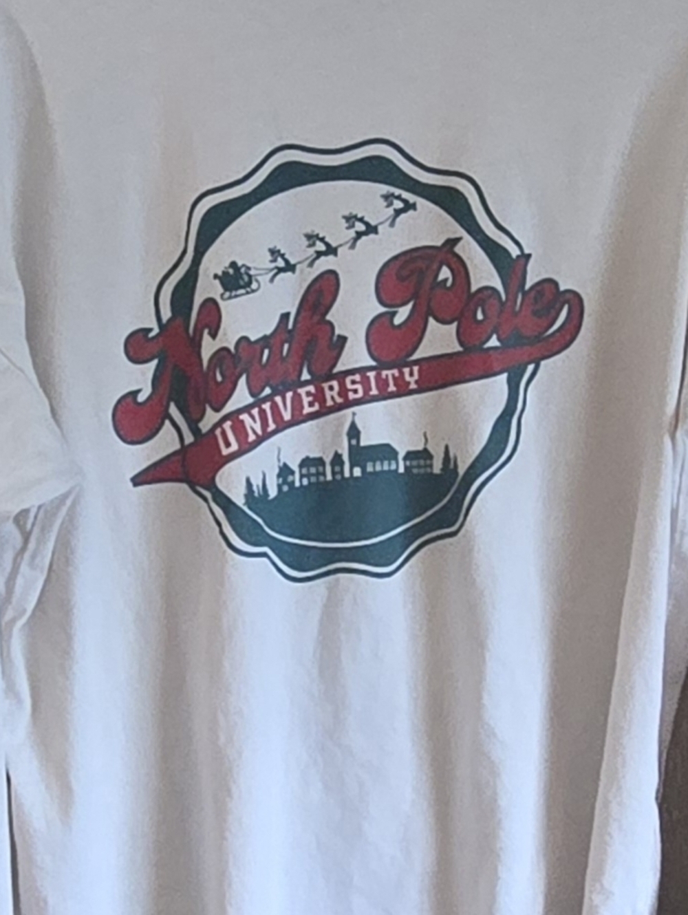 Natural Reflections North Pole University Christmas Long Sleeve Shirt - Picture 5 of 7